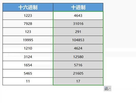 十六进制转十进制（快速、准确、便捷地进行进制转换）