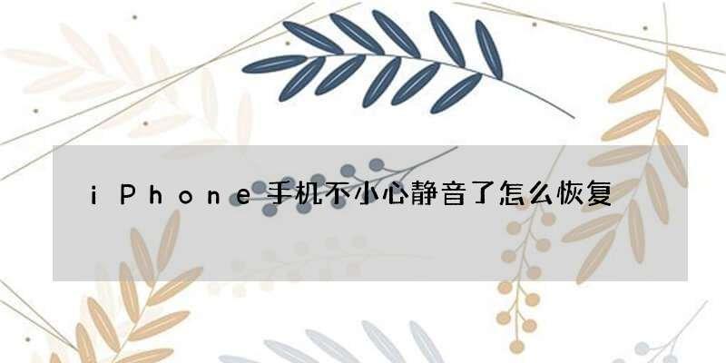 如何将iPhone设置为静音模式（简单教你关闭iPhone的震动功能）