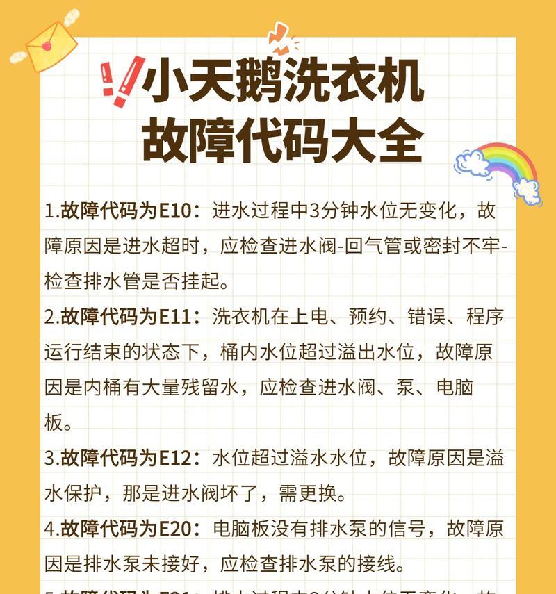 小天鹅洗衣机F8故障解决方法（如何有效应对小天鹅洗衣机F8故障）