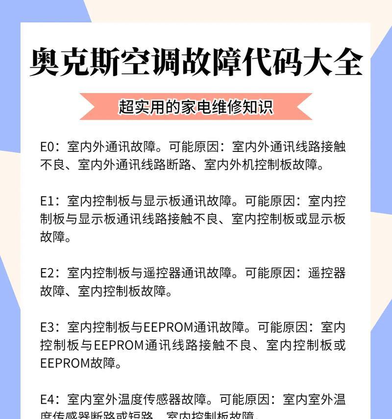 奥克斯空调H3故障分析与解决方法（探究奥克斯空调H3故障原因及应对措施）