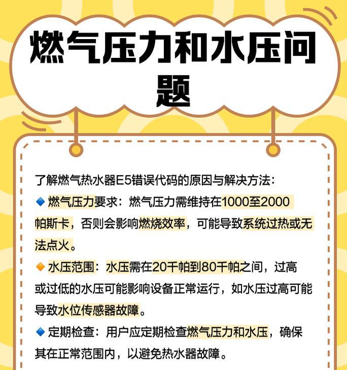 如何处理申花电热水器显示E5故障（快速解决E5故障）