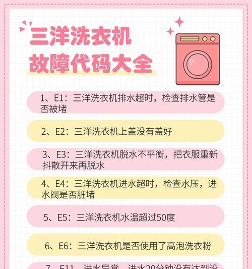 三洋洗衣机故障代码EA的意义与解决方法（了解EA代码的含义及如何修复三洋洗衣机故障）